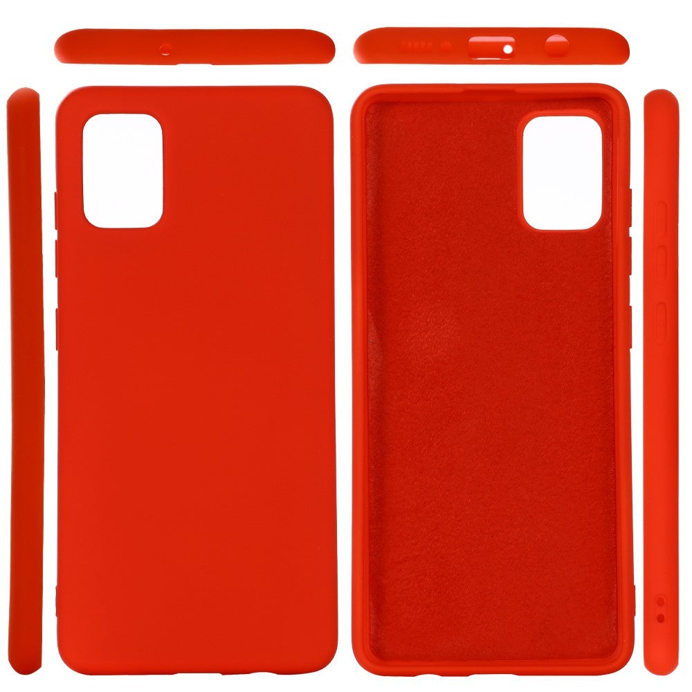 Husa protectie compatibila cu Samsung A71 Liquid Silicone Case Rosu