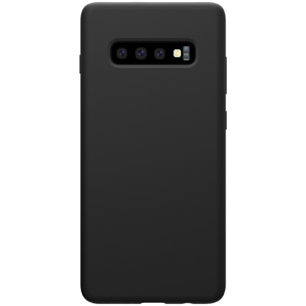 Husa protectie compatibila cu Samsung S10 Liquid Silicone Case Negru