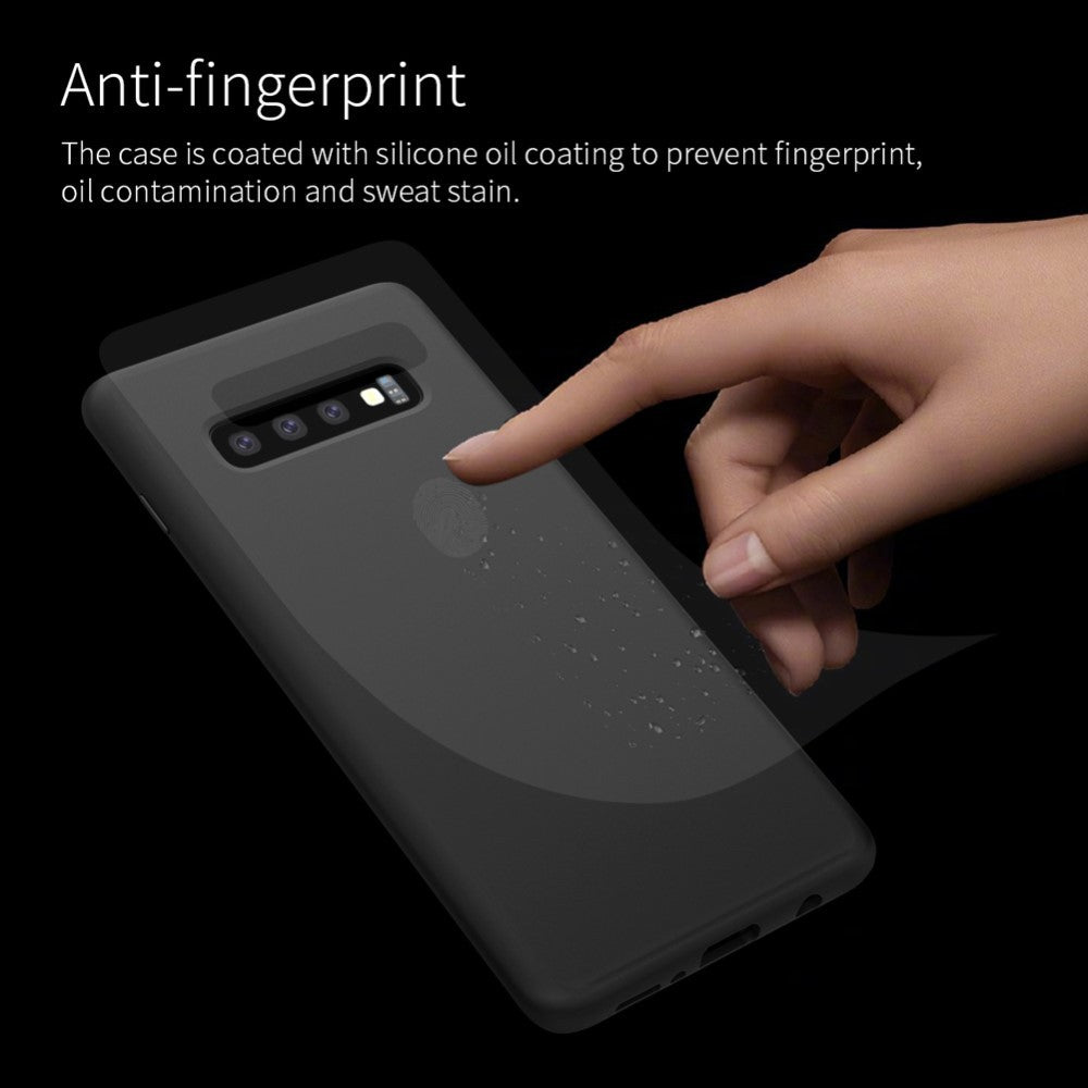 Husa protectie compatibila cu Samsung S10 Liquid Silicone Case Negru