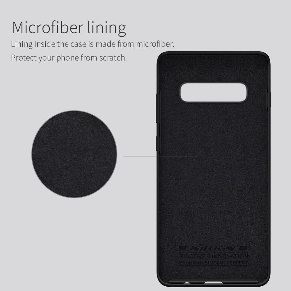 Husa protectie compatibila cu Samsung S10 Liquid Silicone Case Negru