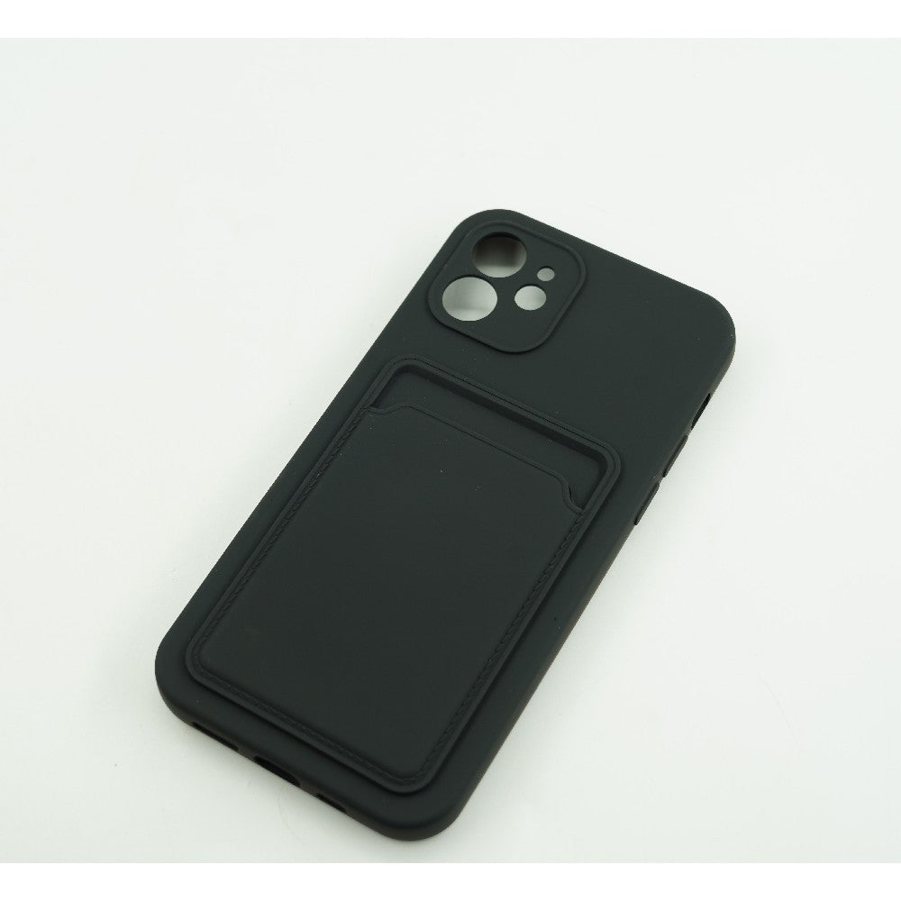 Husa protectie cu suport card compatibila cu Samsung A72 Negru