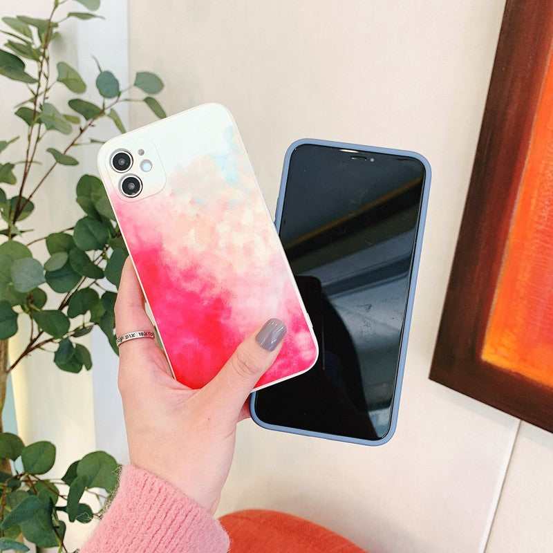 Husa protectie Kaveny compatibila cu Apple iPhone 11 Pro Tpu Ombre, Roz/Galben