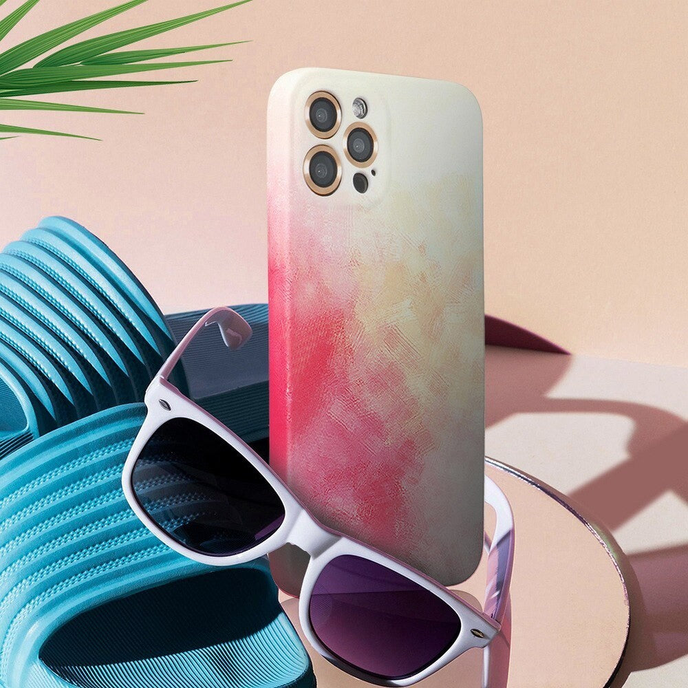 Husa protectie Kaveny compatibila cu Apple iPhone 11 Pro Tpu Ombre, Roz/Galben