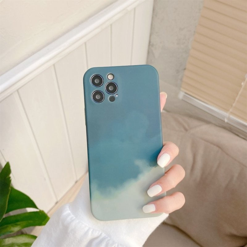 Husa protectie Kaveny compatibila cu Apple iPhone 11 Pro Tpu Ombre, Verde/Alb