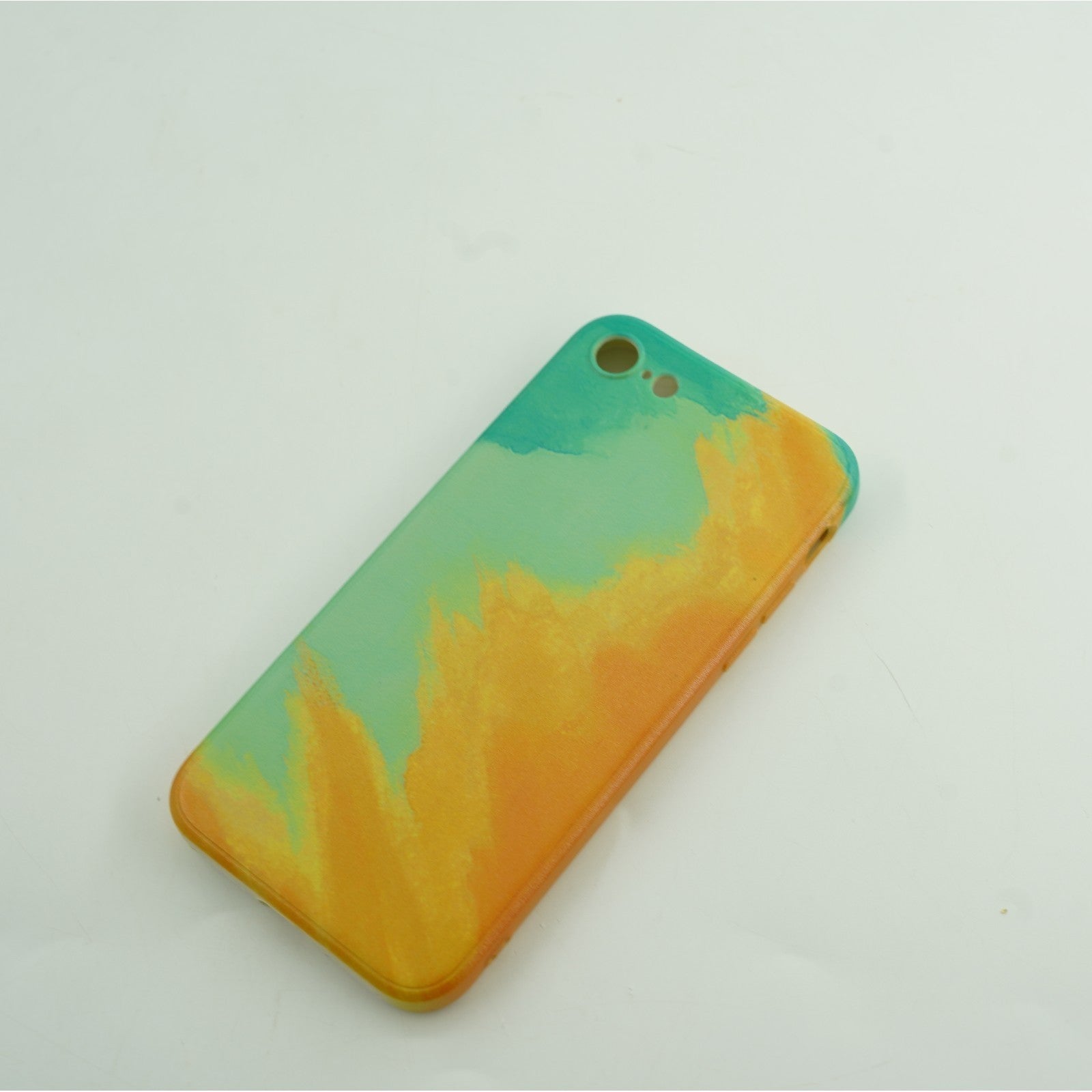 Husa protectie Kaveny compatibila cu Apple iPhone 11 Pro Tpu Ombre, Verde/Portocaliu