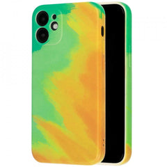 Husa protectie Kaveny compatibila cu Apple iPhone 11 Pro Tpu Ombre, Verde/Portocaliu