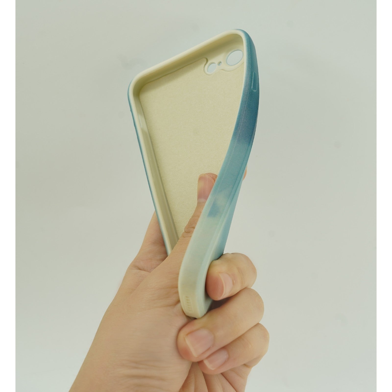 Husa protectie Kaveny compatibila cu Apple iPhone 11 Tpu Ombre, Verde/Alb