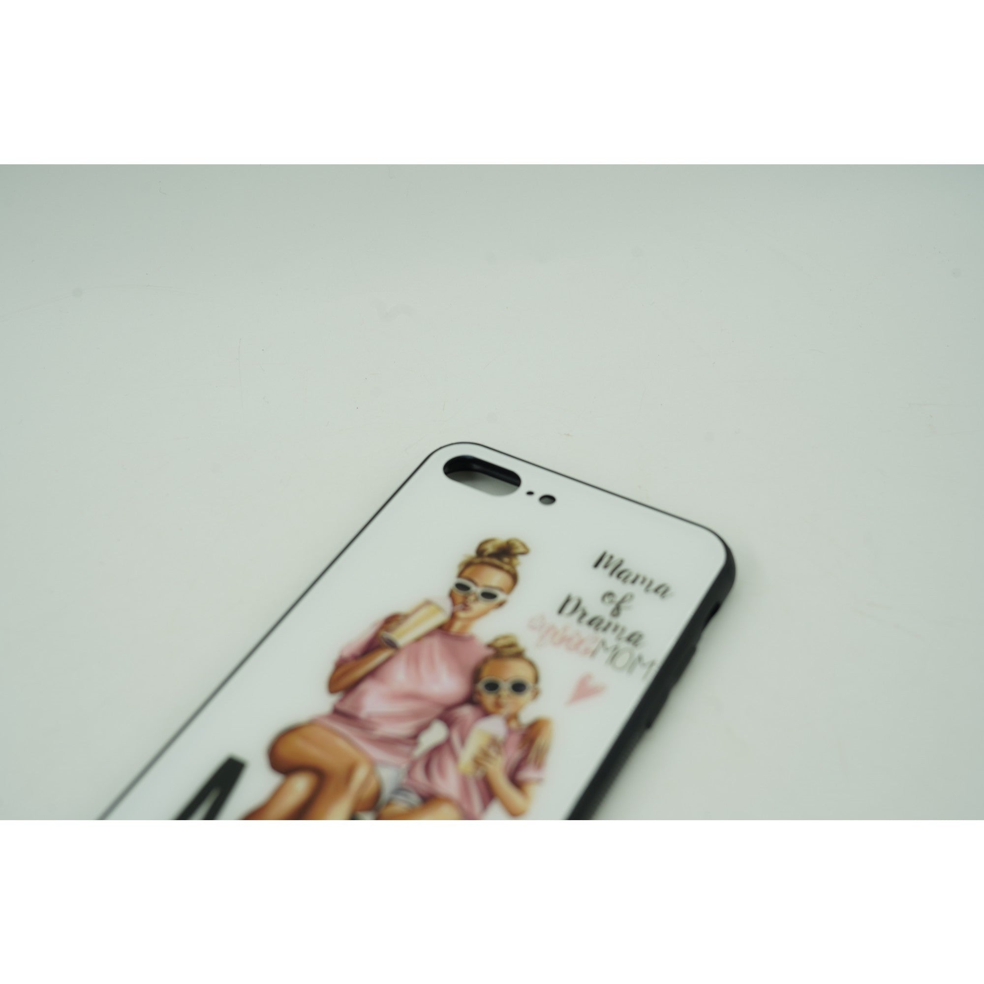Husa protectie,Kaveny, compatibila cu Apple iPhone 12 Glass print Mama of Drama Multicolor