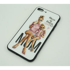 Husa protectie,Kaveny, compatibila cu Apple iPhone 12 Glass print Mama of Drama Multicolor
