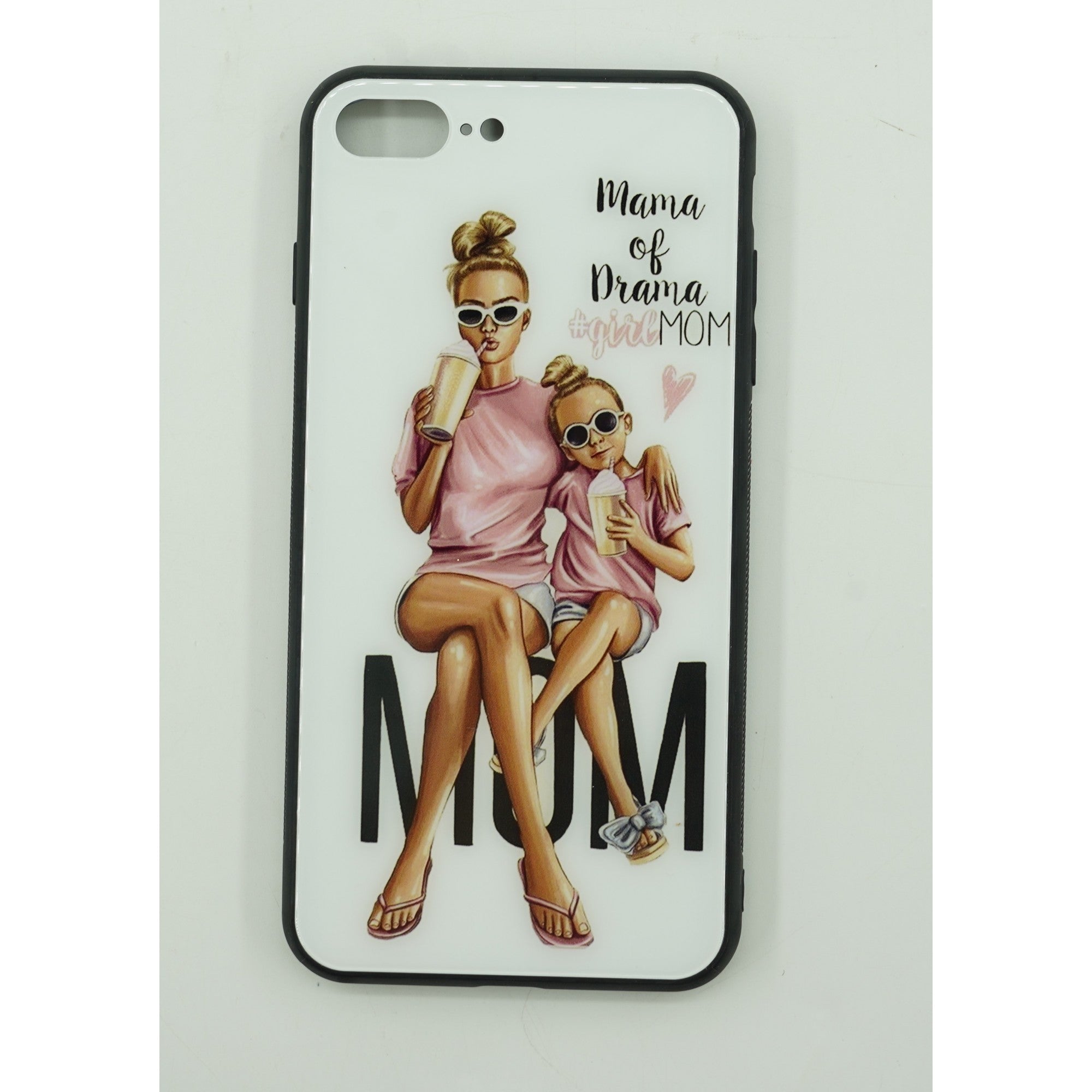 Husa protectie,Kaveny, compatibila cu Apple iPhone 12 Glass print Mama of Drama Multicolor