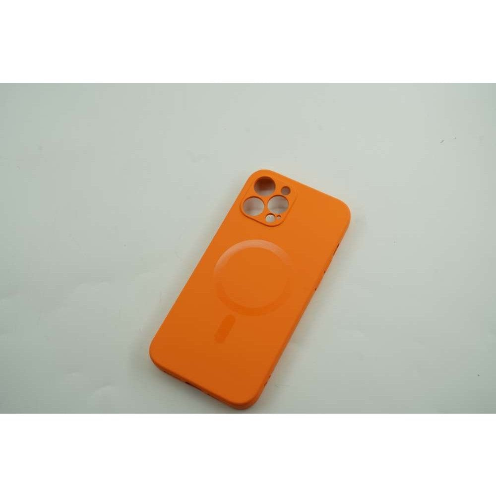 Husa protectie Kaveny compatibila cu Apple iPhone 12 Mag Safe Silicone Portocaliu