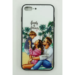 Husa protectie,Kaveny, compatibila cu Apple iPhone 12 Pro Glass print Family is Forever Multicolor