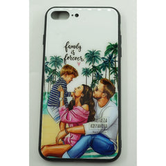 Husa protectie,Kaveny, compatibila cu Apple iPhone 12 Pro Glass print Family is Forever Multicolor