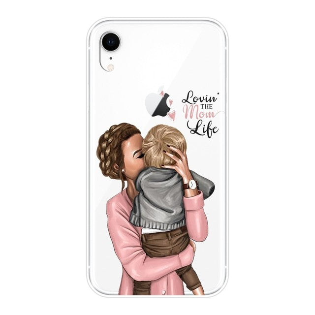 Husa protectie,Kaveny, compatibila cu Apple iPhone 12 Pro Glass print Lovin the Mom Multicolor