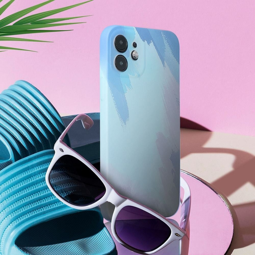 Husa protectie Kaveny compatibila cu Apple iPhone 12 Pro Max Tpu Ombre, Albastru/Bleu/Mov