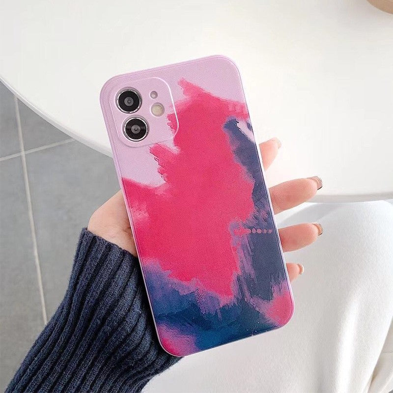 Husa protectie Kaveny compatibila cu Apple iPhone 12 Pro Max Tpu Ombre, Negru/Roz/Mov