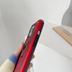 Husa protectie Kaveny compatibila cu Apple iPhone 13 Mini Defender Model 5 cu suport prindere inel,Rosu