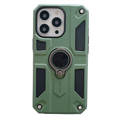 Husa protectie Kaveny compatibila cu Apple iPhone 13 Mini Defender Model 5 cu suport prindere inel,Verde