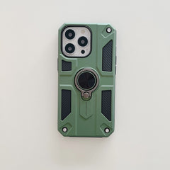 Husa protectie Kaveny compatibila cu Apple iPhone 13 Mini Defender Model 5 cu suport,Verde