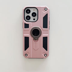 Husa protectie Kaveny compatibila cu Apple iPhone 13 Pro Max Defender Model 5 cu suport prindere inel,Roz Auriu