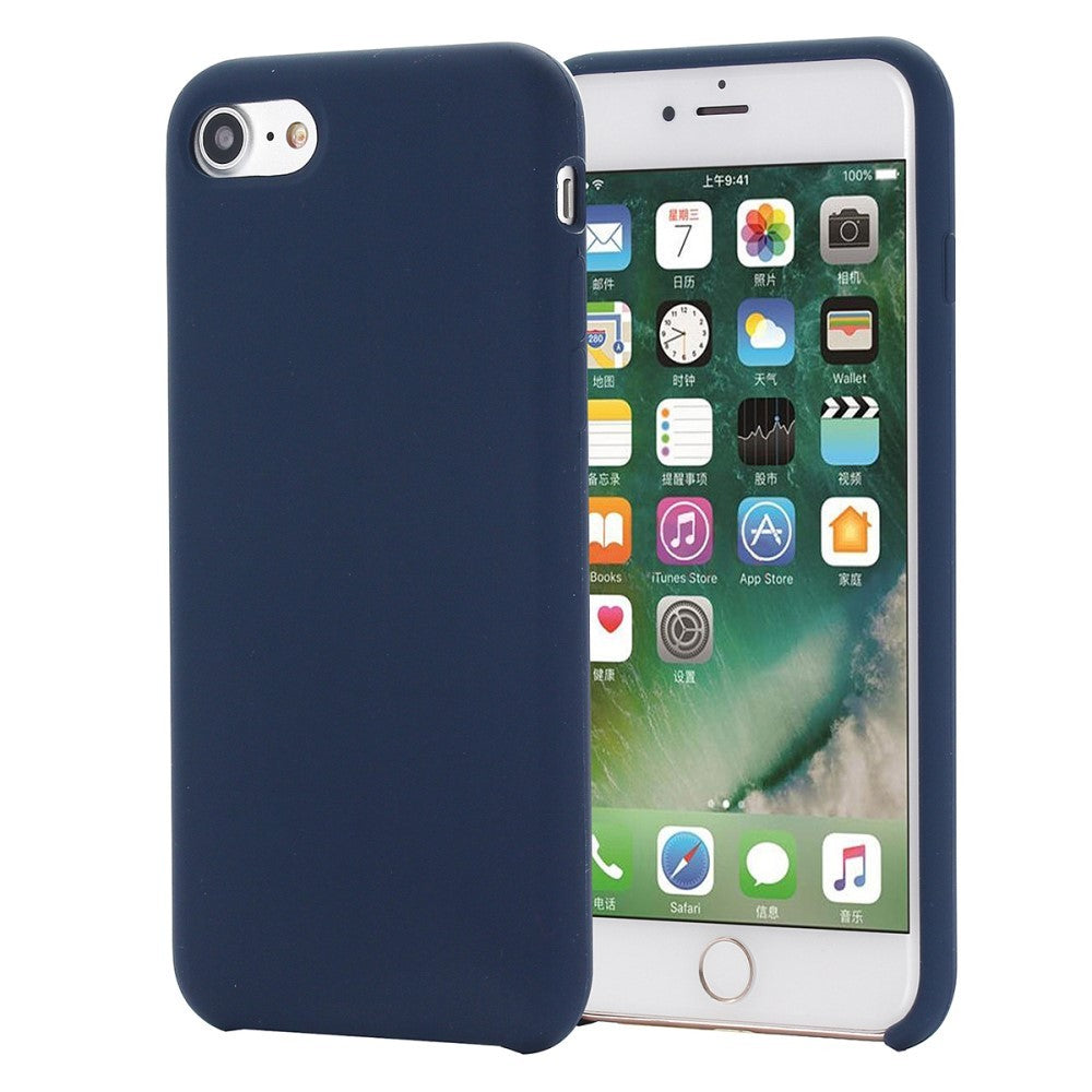 Husa protectie Kaveny compatibila cu Apple iPhone 7/8/SE 2020 Liquid Silicone Case Albastru Inchis
