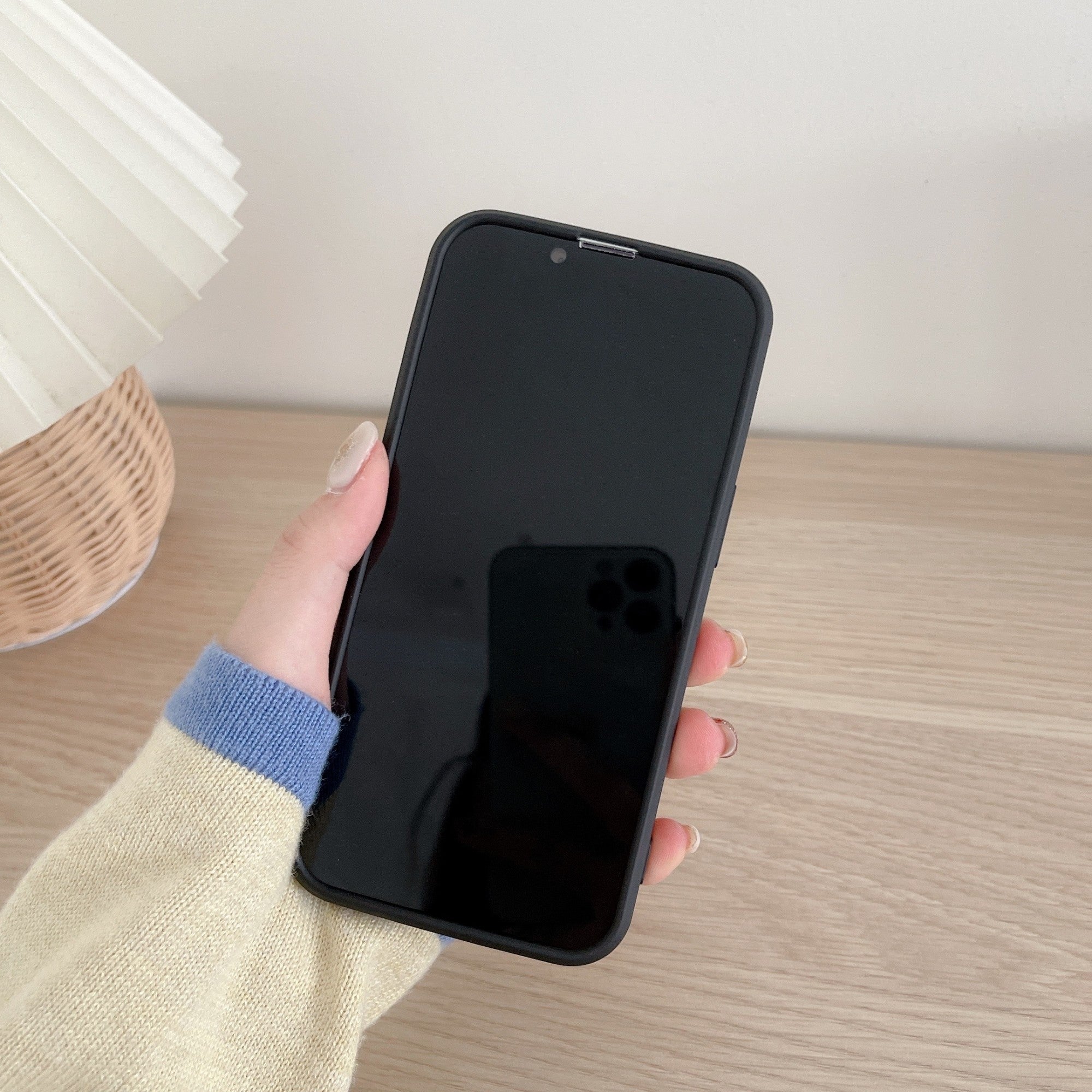 Husa protectie Kaveny compatibila cu Huawei P40 Lite E Liquid Silicone Ring cu suport rotativ Negru