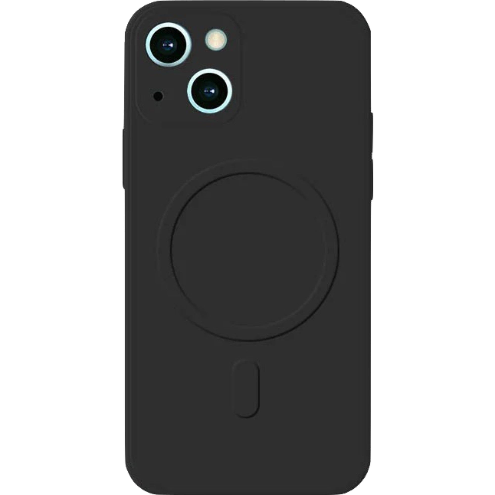 Husa protectie Kaveny compatibila cu iPhone 14 Pro Max, Liquid MagSafe, ring-shaped, magnetica, Negru