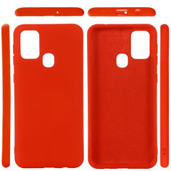 Husa protectie Kaveny compatibila cu Samsung Galaxy A21S Liquid Silicone Case Rosu