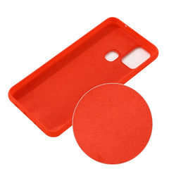 Husa protectie Kaveny compatibila cu Samsung Galaxy A21S Liquid Silicone Case Rosu