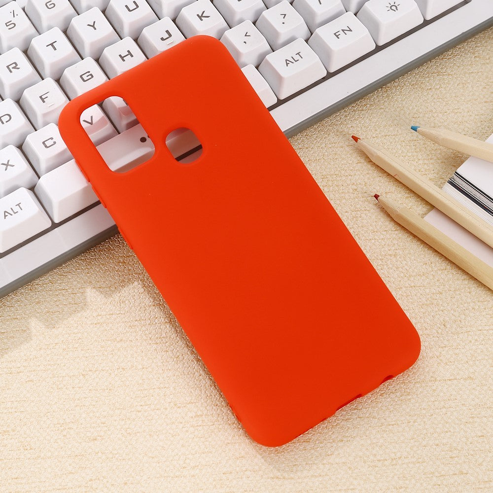 Husa protectie Kaveny compatibila cu Samsung Galaxy A21S Liquid Silicone Case Rosu