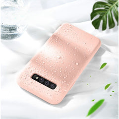 Husa protectie Kaveny compatibila cu Samsung Galaxy S10 E Liquid Silicone Case Roz