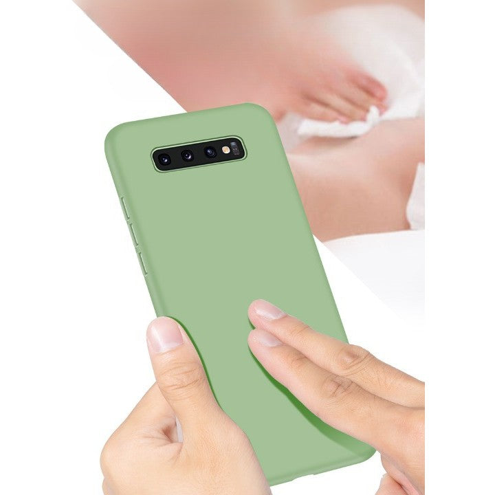 Husa protectie Kaveny compatibila cu Samsung Galaxy S10 E Liquid Silicone Case Verde inchis