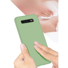 Husa protectie Kaveny compatibila cu Samsung Galaxy S10 E Liquid Silicone Case Verde inchis