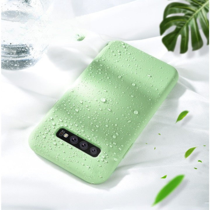 Husa protectie Kaveny compatibila cu Samsung Galaxy S10 E Liquid Silicone Case Verde inchis