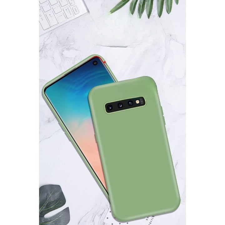 Husa protectie Kaveny compatibila cu Samsung Galaxy S10 E Liquid Silicone Case Verde inchis