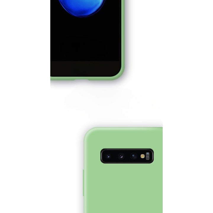 Husa protectie Kaveny compatibila cu Samsung Galaxy S10 E Liquid Silicone Case Verde inchis