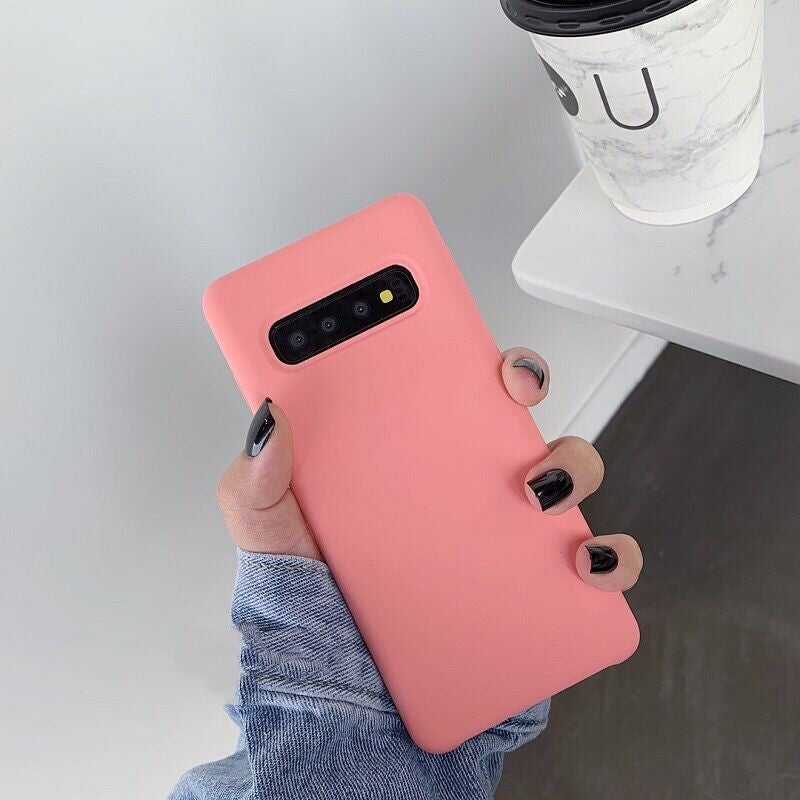 Husa protectie Kaveny compatibila cu Samsung Galaxy S10 Liquid Silicone Case Fuchsia