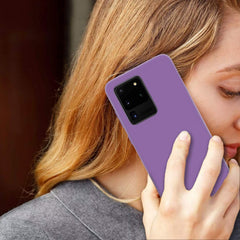 Husa protectie Kaveny compatibila cu Samsung S20 Ultra Liquid Silicone Case Mov