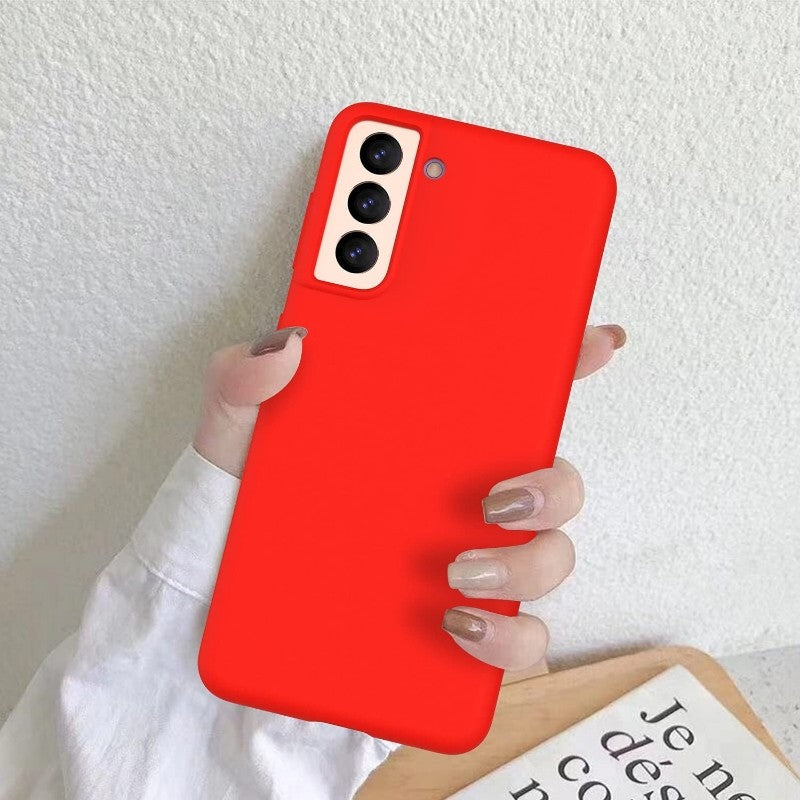 Husa protectie Kaveny compatibila cu Samsung S21 5G Liquid Silicone Case Rosu
