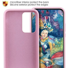 Husa protectie Kaveny compatibila cu Samsung S21 5G Liquid Silicone Case Roz