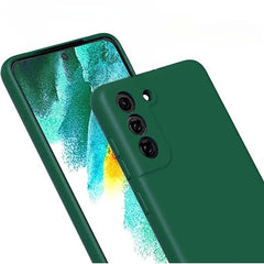 Husa Protectie, Kaveny, compatibila cu Samsung S21 5G, Liquid Silicone, Verde