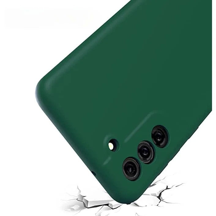 Husa Protectie, Kaveny, compatibila cu Samsung S21 5G, Liquid Silicone, Verde