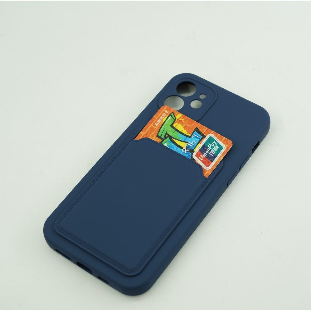 Husa protectie Kaveny cu suport card compatibila cu Samsung Galaxy A02S Albastru inchis