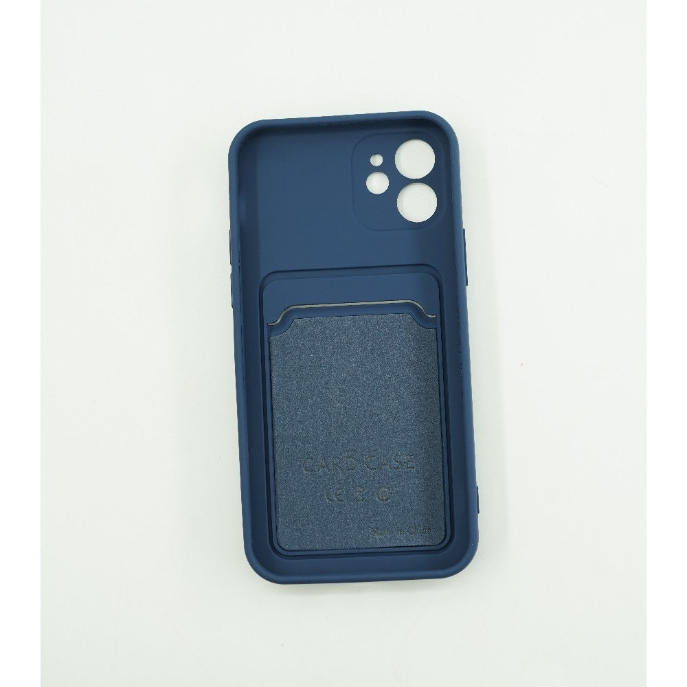 Husa protectie Kaveny cu suport card compatibila cu Samsung Galaxy A02S Albastru inchis