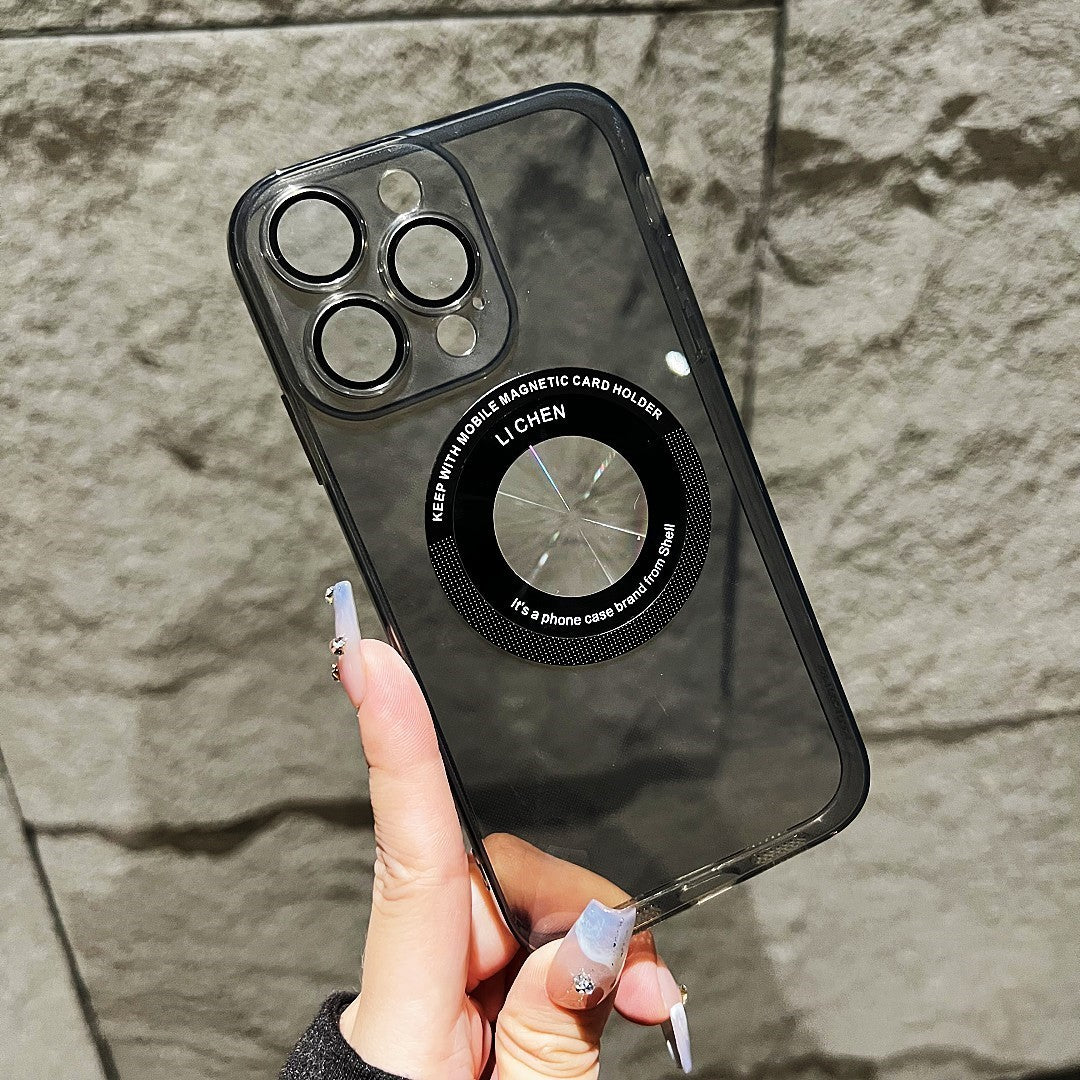 Husa protectie Kaveny pentru Apple iPhone 12 / 12 Pro decupaj logo, magnetica, Protectie Camera, Negru