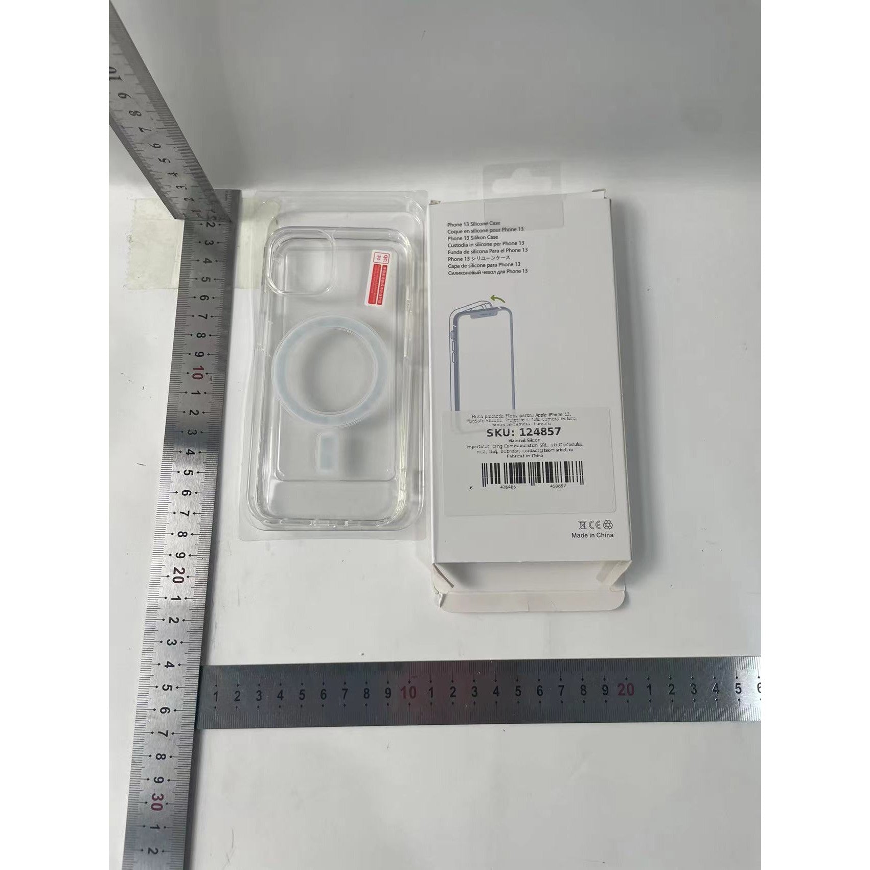 Husa protectie Kaveny pentru Apple iPhone 13, MagSafe Silicone, Protectie si folie camera inclusa, protectie camera, Fumuriu