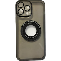 Husa protectie Kaveny pentru Apple iPhone 13 Pro Max decupaj logo, magnetica, Protectie Camera, Negru
