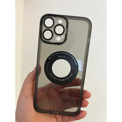 Husa protectie Kaveny pentru Apple iPhone 14 Pro Max decupaj logo, magnetica, Protectie Camera, Negru