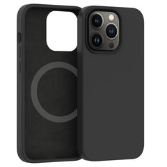 Husa protectie Kaveny pentru iPhone 14 Pro Mag Safe, 2 in 1 incarcare si magnet, Soft silicone, Negru