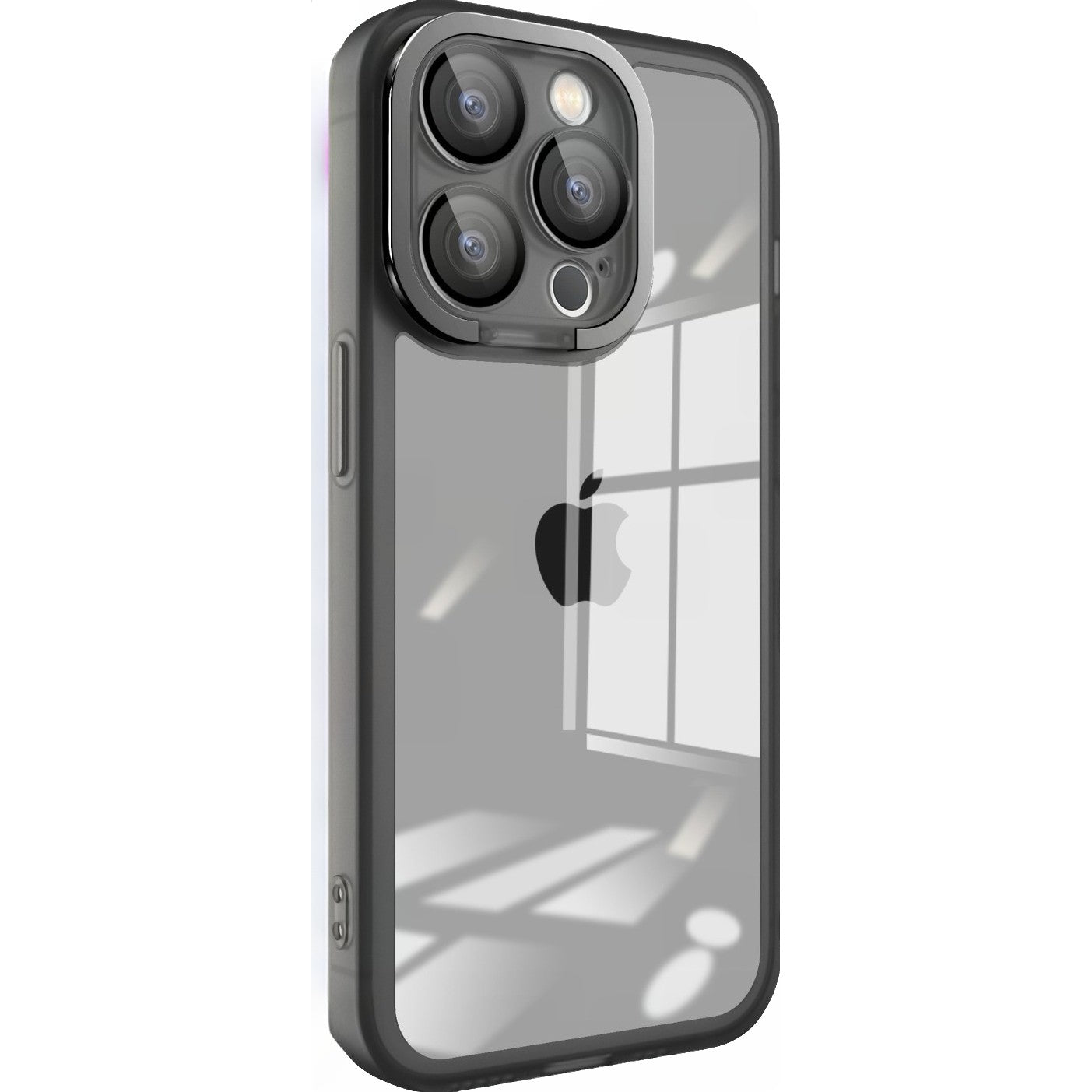 Husa protectie Kaveny pentru Samsung A03 Electroplated cu  suport pentru camera, 1.5 mm grosime, protectie camera, Negru
